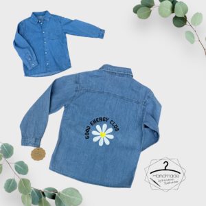 Größe: 122 - Jeanshemd bestickt