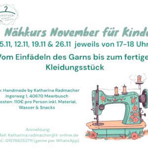 Nähkurs für Kinder - November