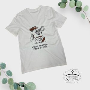 Größe: M - Unisex Shirt mit Backprint “Coffee“
