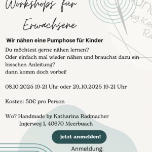 Nähworkshop Erwachsene -  29.10 Pumphose nähen